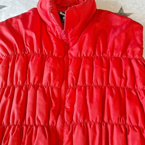 Climate Concepts Plus Size 4X Red  Fleece Lined Zip Puffer Vest Hiking Outdoor - Picture 4 of 10